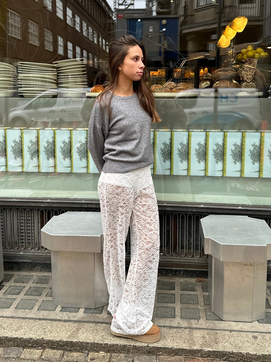 Ariana | Women's pants with lace and flared pant legs
